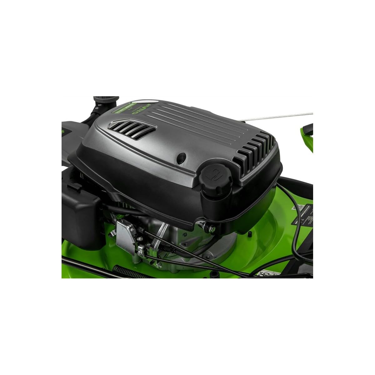 VITO - Cortacésped térmico de gasolina profesional 6,5 CV 196 cm³ - Ruedas delanteras giratorias 508 mm 6 alturas (25-75 mm) Mulching Eyección Lateral/Trasera Superficie 2000 m²