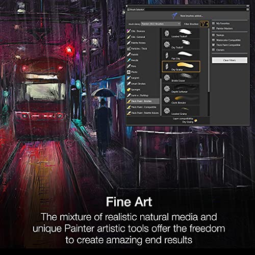 Corel Painter 2022 | Logiciel de peinture numérique | Illustrations, art conceptuel, photos et beaux-arts | Upgrade | 1 appareil | 1 Usager | Mac | Code d'activation Mac - envoi par email