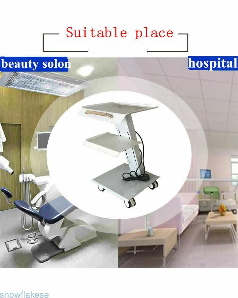 Beauty Salon Trolley multifunzione portatile a mano Trucks Dental Layer, carrello per dispositivi medici con 3 prese