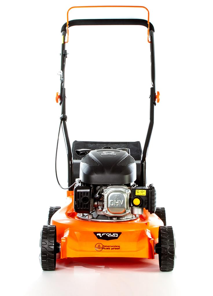 Cortacésped de explosión Demon | Motor de 4 tiempos OHV | 79,6 cc | 1,47 kW | Velocidad de rotación del motor 3600 rpm | sin tracción | con cesta de 40 litros