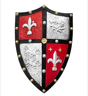Nice purchase Medieval Knight Crusader Shield Knights Templar Cross Sheild 21 x 14in Home Wall Decoration Party Decor Costume Gifts - PU Rubber Retro Style (Shield A style)