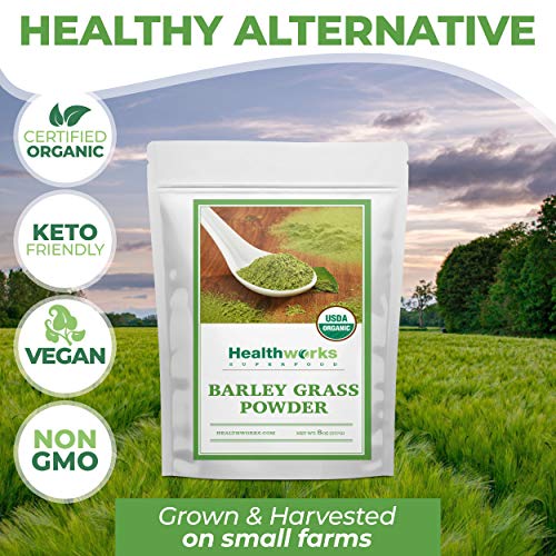 image for Healthworks Barley Grass Powder (8 Ounces) | Organic & Raw | All-Natur