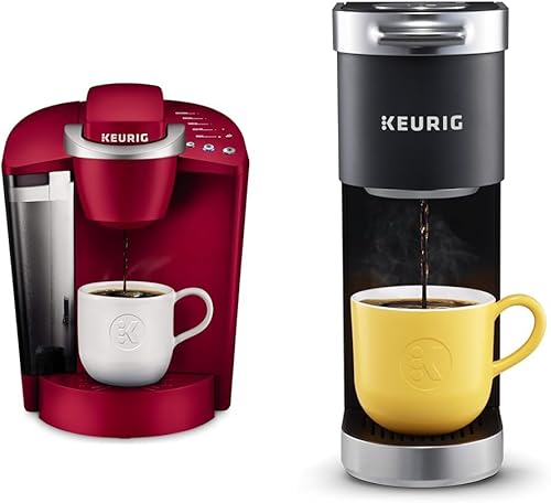 Keurig K-Classic - Cafetera de cápsulas K-Cup de una sola porción, ruibarbo y K-Mini Plus, cafetera de cápsulas K-Cup de una sola porción, color