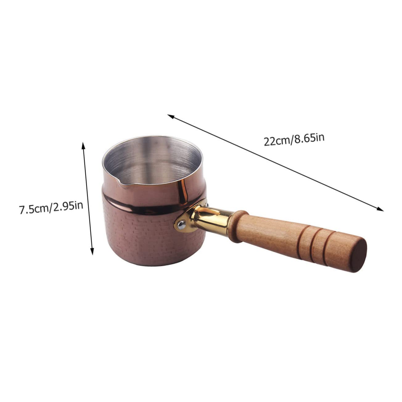 PRETYZOOM 1pc Melting Pot with Handle for Chocolate Butter and Cheese Cooking Bowl for Sauces and Desserts for Indirect Heating and Easy Melting