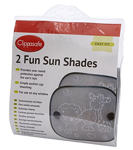 Clippasafe Fun Sun Screens (zwart-wit, 2 - Pack)