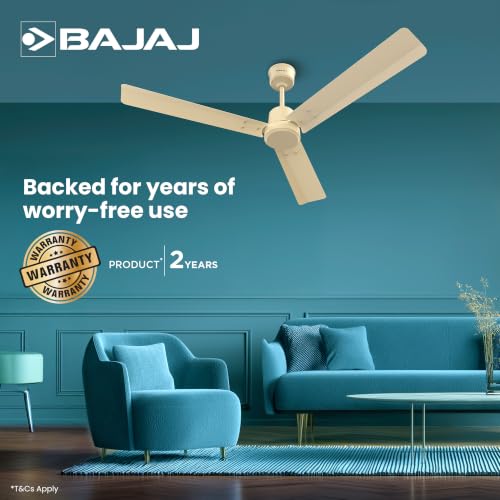 Image of Bajaj Classico Sleek 5S 1200MM(48) BLDC Ceiling Fan with Remote|BEE 5 Star Rated Energy Efficient|Saves upto 57% on electricity bills|Sleek Compact Design|High Air Delivery|2Yr Warranty|Matte Ivory