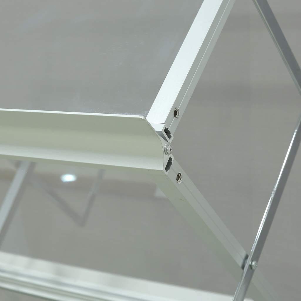 Loywe Prospektständer 6 Ebenen Faltbar, Aluminum, mit Tragtasche, Prospekthalter Katalogständer Flyerständer Infoständer LW3527