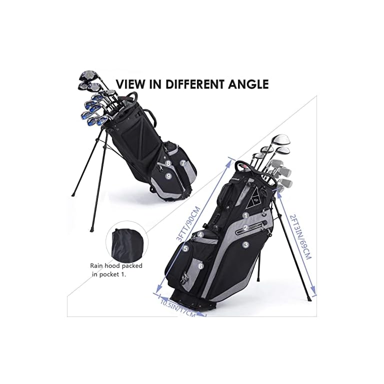 LIVSINGOLF Golf Stand Bag 14 Way Top Dividers Ergonomic with Stand 8