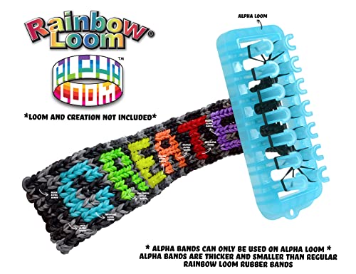Bandas Rainbow Telares Alpha naranja, gomas elásticas para tejer pulseras 4