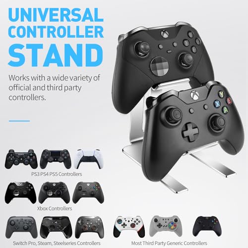 Controller Holder โ 2 Tier Universal Aluminum Display Stand Accessories PC Gaming Desk Decor Stuff Gamer Gifts for Xbox Series X S, Elite 2, PS5, PS4, PS3, Switch Pro and Almost All Controller - Image 6