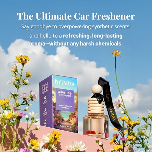 Image of Nytarra Car Perfumes Luxury Combo - A Fresh Start & Aqua Mirage, No-Alcohol & Long-Lasting Fragrance Diffuser, Best Car Air Freshener, Premium Car Scent Hanging Pod