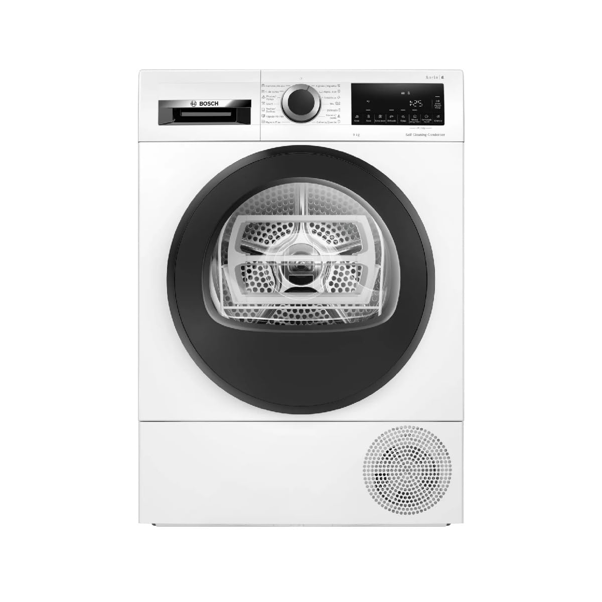 Bosch - Asciugatrice con pompa di calore, serie 6, 9 kg, AutoDry, mezza carica, bianco, WQG245D0ES