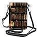 Sac à main pour téléphone portable, sac à bandoulière en cuir, petit sac à bandoulière pour femme, Bibliothèque de salle de lecture, Taille unique