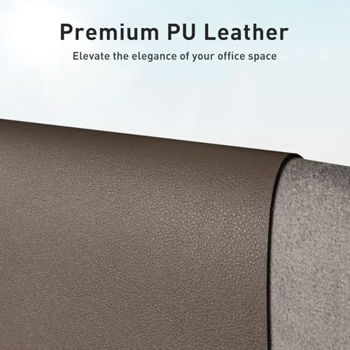 Image of Aothia Leather Desk Pad Protector, Office Mat, Large Mouse Pad, Non-Slip PU Leather Blotter, Laptop Desk Pad, Waterproof Writing Pad for Office and Home (Coffee, 31.5 inch x 15.7 inch)