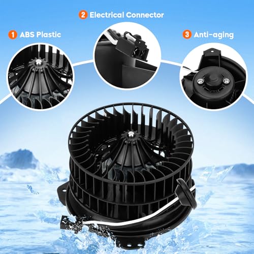 Image of Front HVAC Heater Blower Motor Fan Fit for 2001-2007 Dodge Grand Caravan /Chrysler Town & Country, 2001-2003 Chrysler Voyager, 2004-2008 Pacifica, Replaces 700070, Air Automotive Replacement