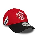 TBC New Era 9Twenty - Berretto da baseball per adulti, motivo a righe del Manchester United, colore: rosso