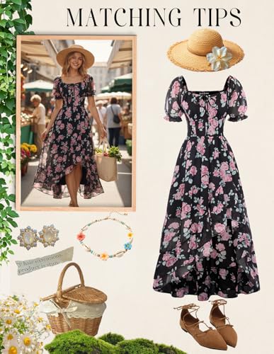 Image of Scarlet Darkness Corset Dresses for Women Summer 2026 Floral Wedding Guest Chiffon Sundress