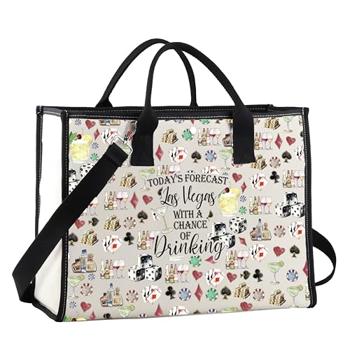 GJTIM Las Vegas Trip Gift Vegas Souvenir Vegas Bachelorette Party Favor Gift Las Vegas Travel Canvas Tote Bag