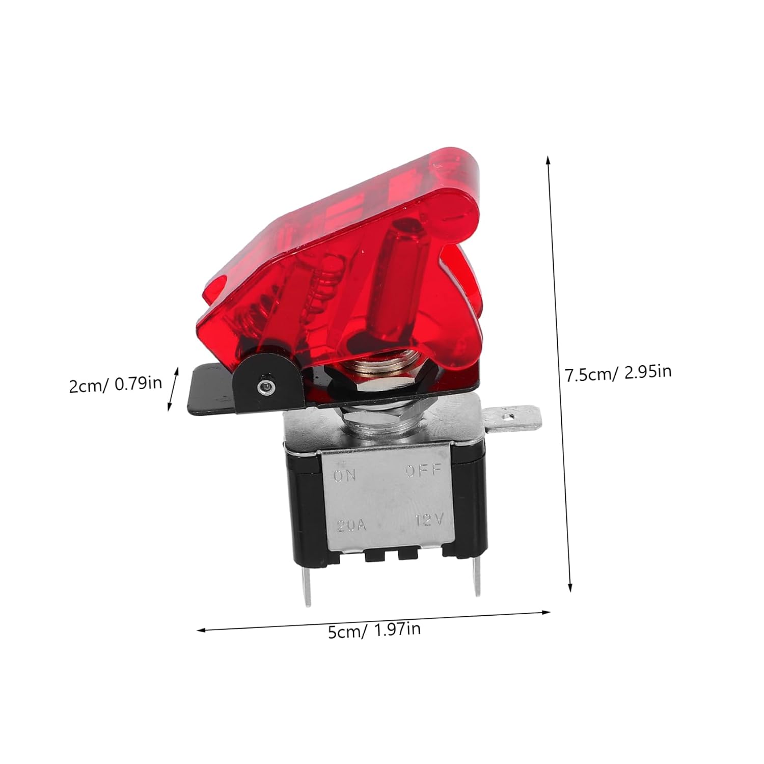 GLEAVI 2Pcs Rocker Toggle Switch for Car Boat Alloy Plastic Material Easy Handling for Various Electrical Systems
