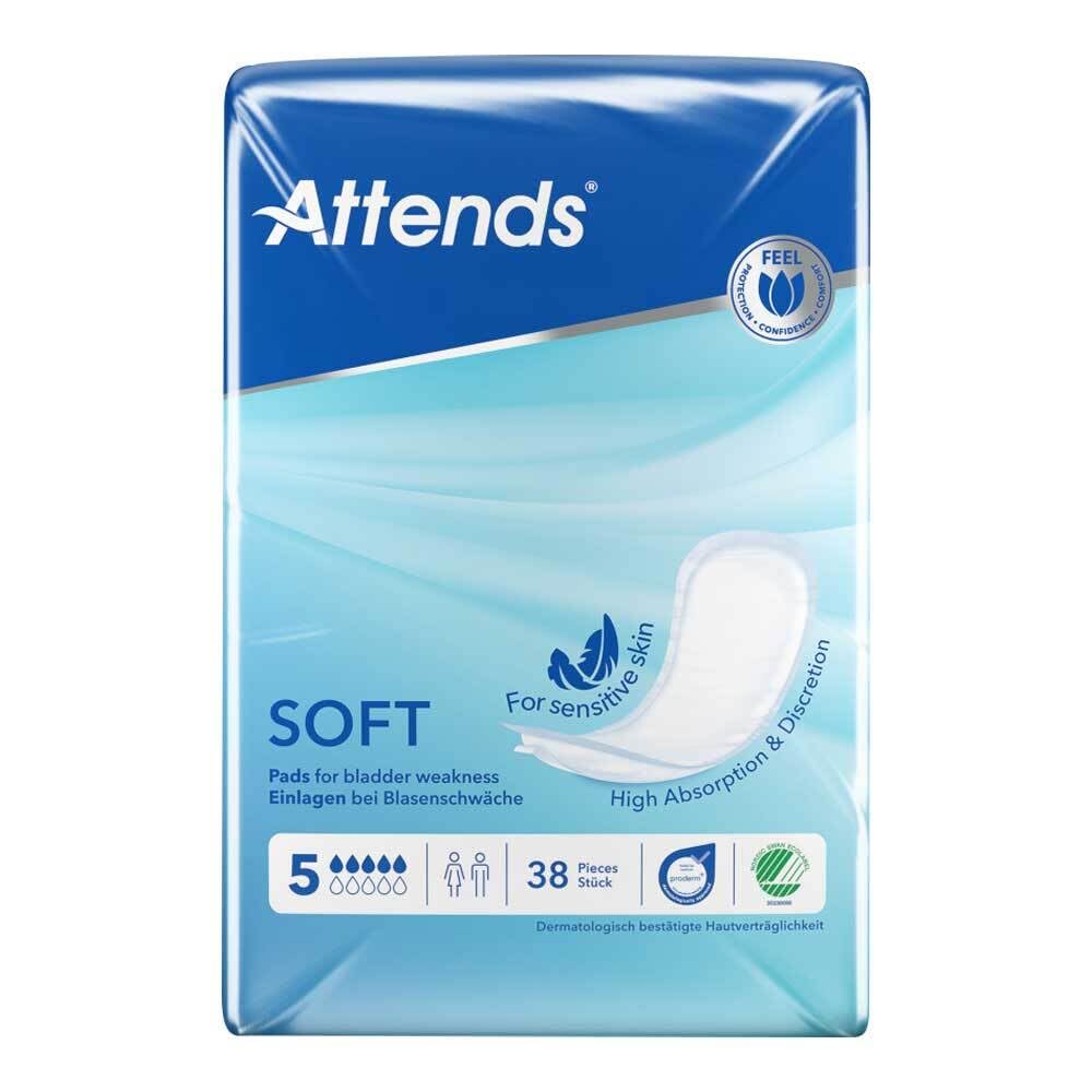Attends Soft 5 Incontinence Pads - Pack of 38