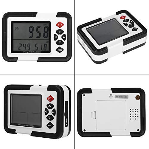Rivelatore di CO2 - HT-2000 Rivelatore di misuratore di CO2 digitale 9999ppm Registratore di dati di monitoraggio dell'umidità relativa della temperatura 0~9999