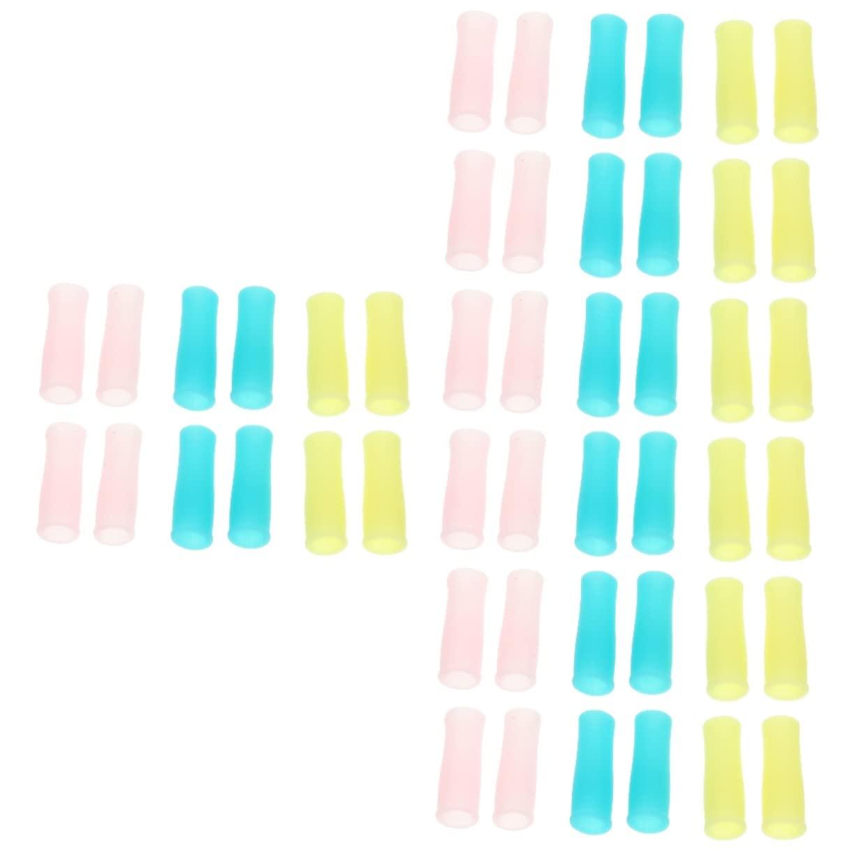 OSOLADY 48 Pcs Manicure Tools Cuticle Trimmer Handle Covers Scissors Cuticle Handle Cover Cuticle Cutter Handle Cover Cuticle Scissor Handle Sleeve Trimmer Handle Silicone Cover