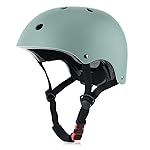 OUWOR Adult Skateboard Bike Helmet for Men and Women, Lightweight Adjustable, Multi-Sport for Bicycle Skate Scooter (Misty Blue, Large)