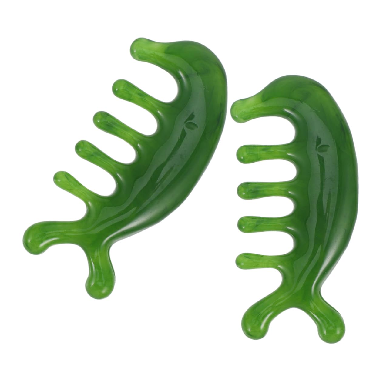 BESTYASH Peine De Masaje Del Cuero Cabelludo Piel Cepillo Para El Cuero Cabelludo Básico Masaje Para El Cabello Peine Del o Jade Green 2 Piezas X 4