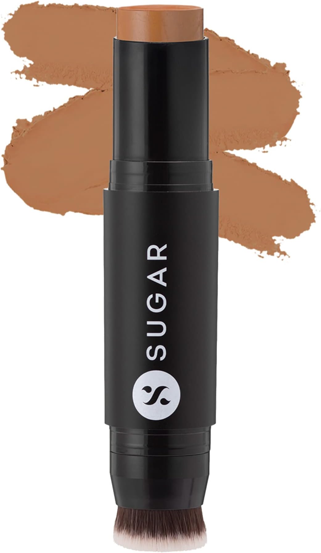 SUGAR Cosmetics Ace Of Face Foundation Stick with Inbuilt Brush - 60 Lungo (Medium Deep, Golden Undertone), 12 gm Full Coverage Waterproof Matte Finish