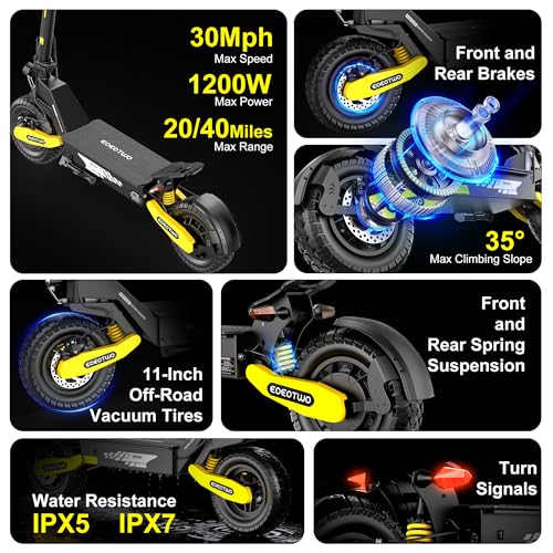 Off Road Electric Scooter for Adults, 1200W/2400W Motor E