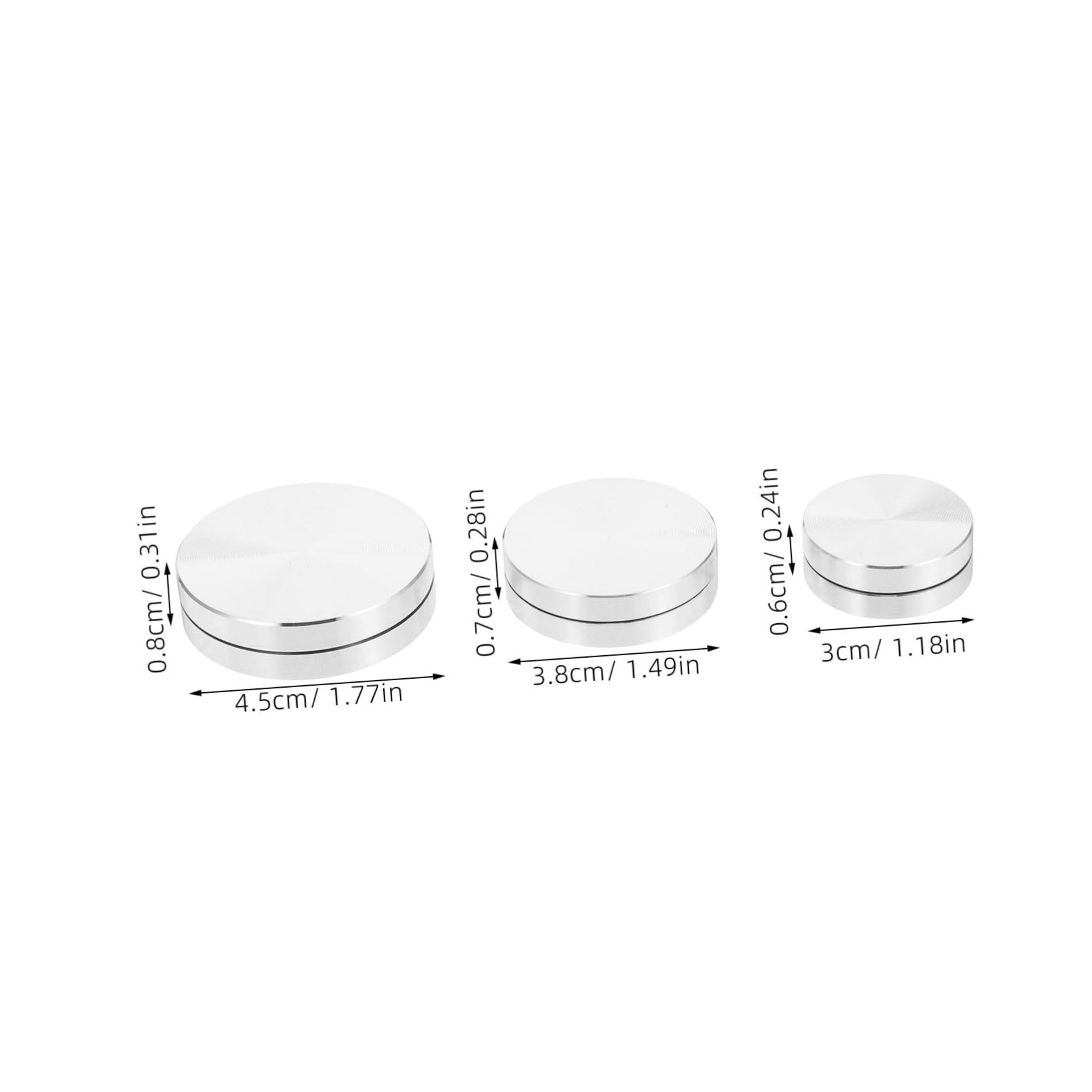 Zerodeko 3pcs Aluminum Alloy Rotating Cake Stand Base with Smooth Bearings Versatile Turntable for Cake Decorating and Dining Table Use Elegant Design for Kitchen