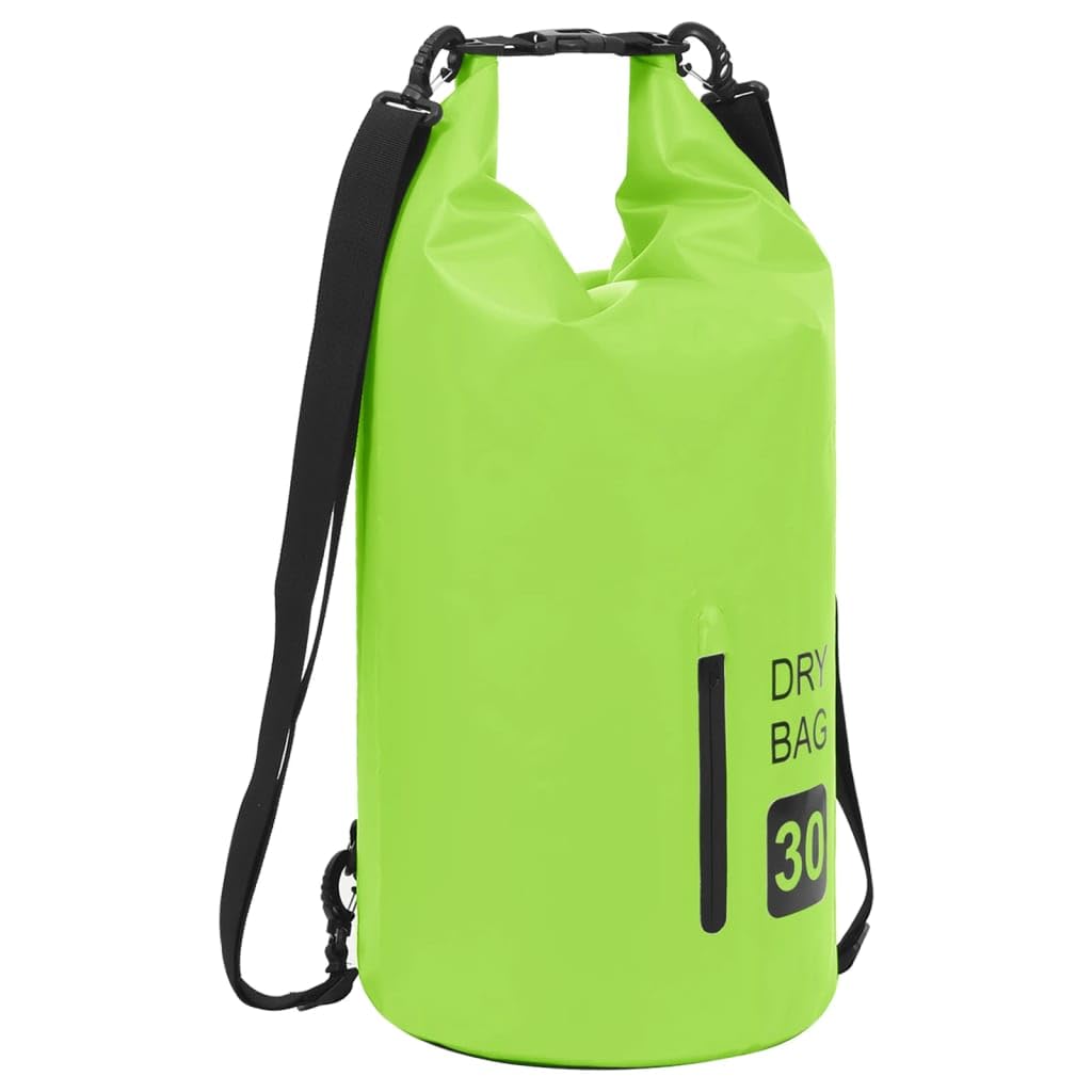 HXUHUWS Durable Waterproof Dry Bag for Outdoor Adventures, Protects Valuables from Water and Dirt, 7.9 Gallon Size, Green with Zipper