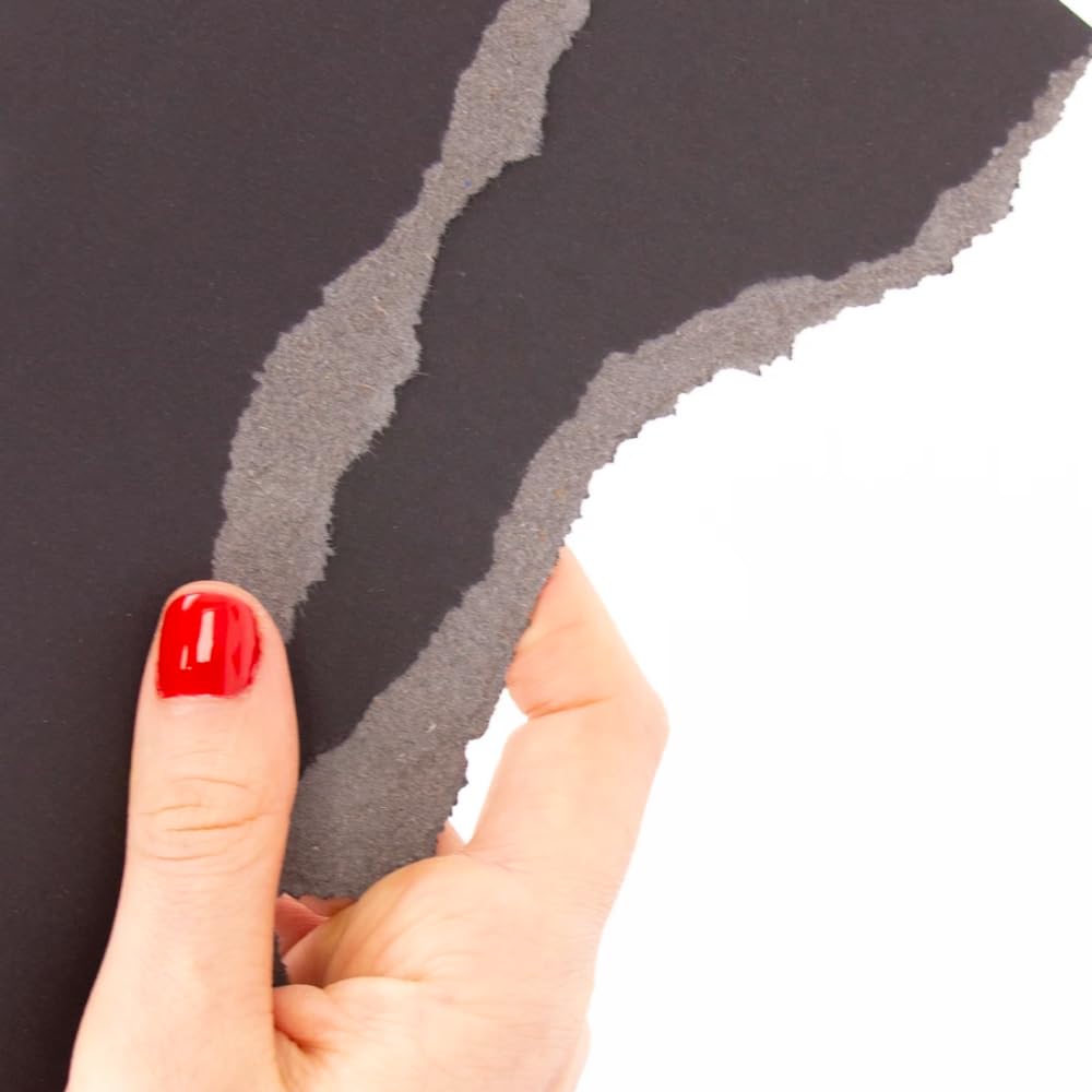 Craftelier 25 Fogli Cartoncino Nero A4 250gsm Liscio per Fustellatura, Biglietti, Scrapbooking