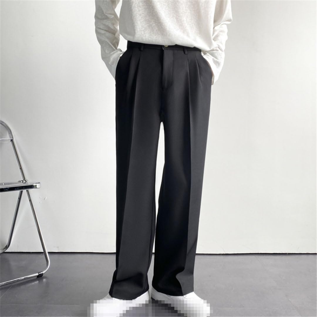 Pantalones De Traje De Pierna Ancha para Hombre Pantalones Rectos Casuales