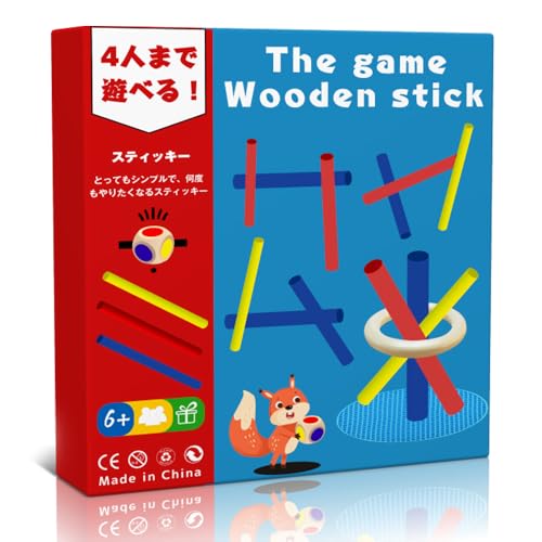 スティッキー ゲーム 天然木製バランスゲーム 27PCS ボードゲーム 棒抜き 立体パズル 積み木ブロックゲーム ドミノブロック テーブルゲーム バランスボード カラフル集中力 パーティーゲーム 収納便利 旅行用 知育おもちゃ 滑り止めマット付き ストレス解消 暇つぶし初心者向け 子供 大人 高齢者 ギフト (丸いタイプ（木の輪）)のサムネイル