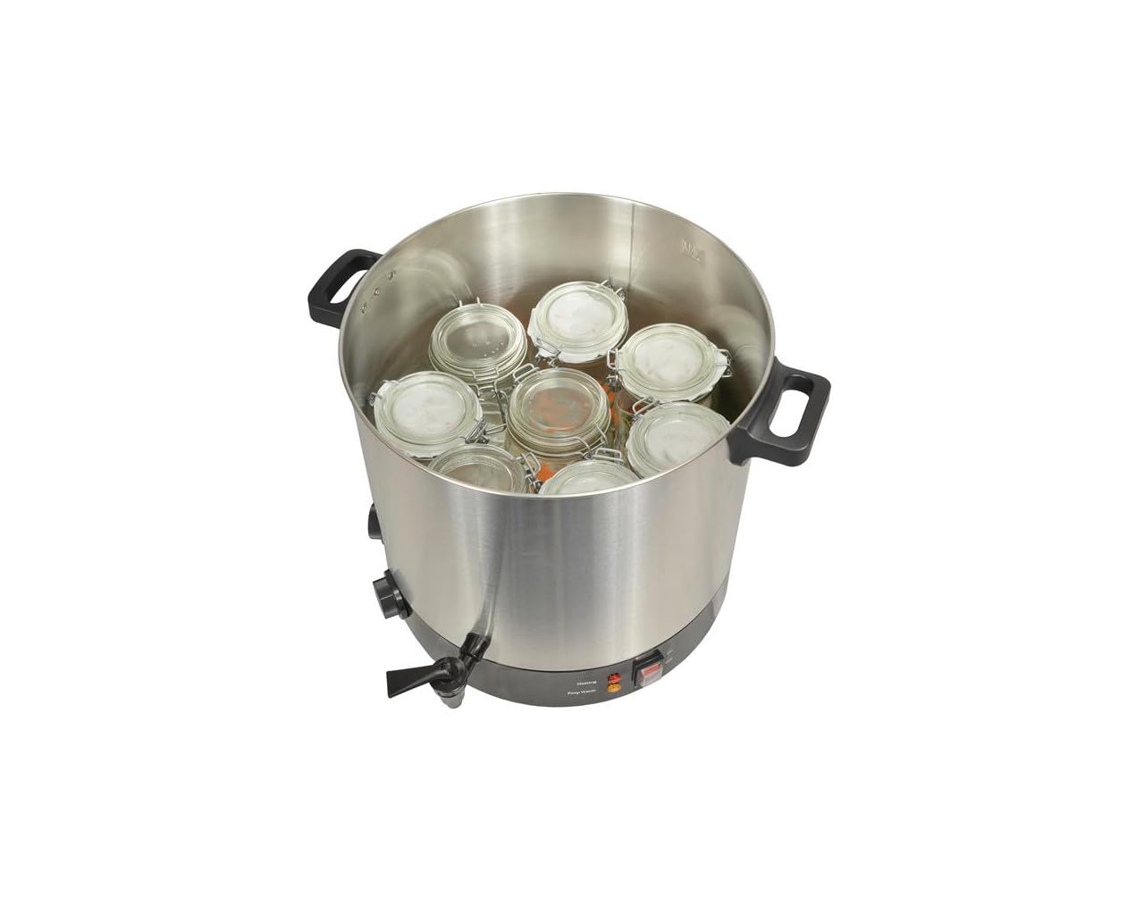 Stérilisateur De Bocaux Électrique Avec Cuve Inox Robinet Et Minuteur 31l 2100w - KCPST31IX