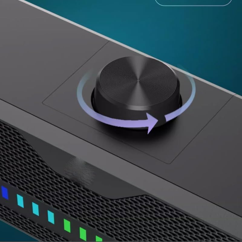 Close-up of the volume control knob on the Xtrike Me SK403 speakers