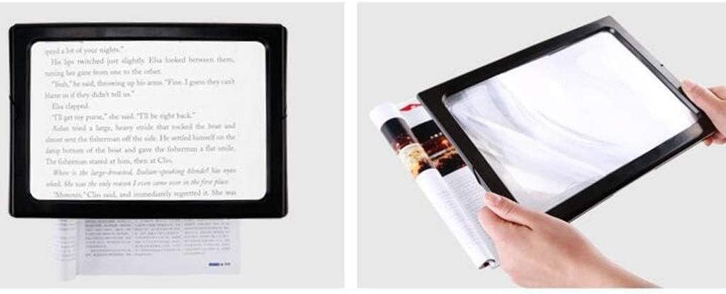 Magnifying Glasses Magnifying Glass Magnifier 3X Magnifier HD A4 Desktop Multifunction LED Bead Portable Reading Magnifier Magnifier with LED Light Interesting Warm life