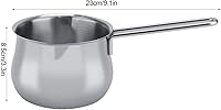 Vista 2 de Olla calentadora de leche, olla de leche de acero inoxidable con mantequilla y chocolate, olla para derretir queso para hornear sopa de leche