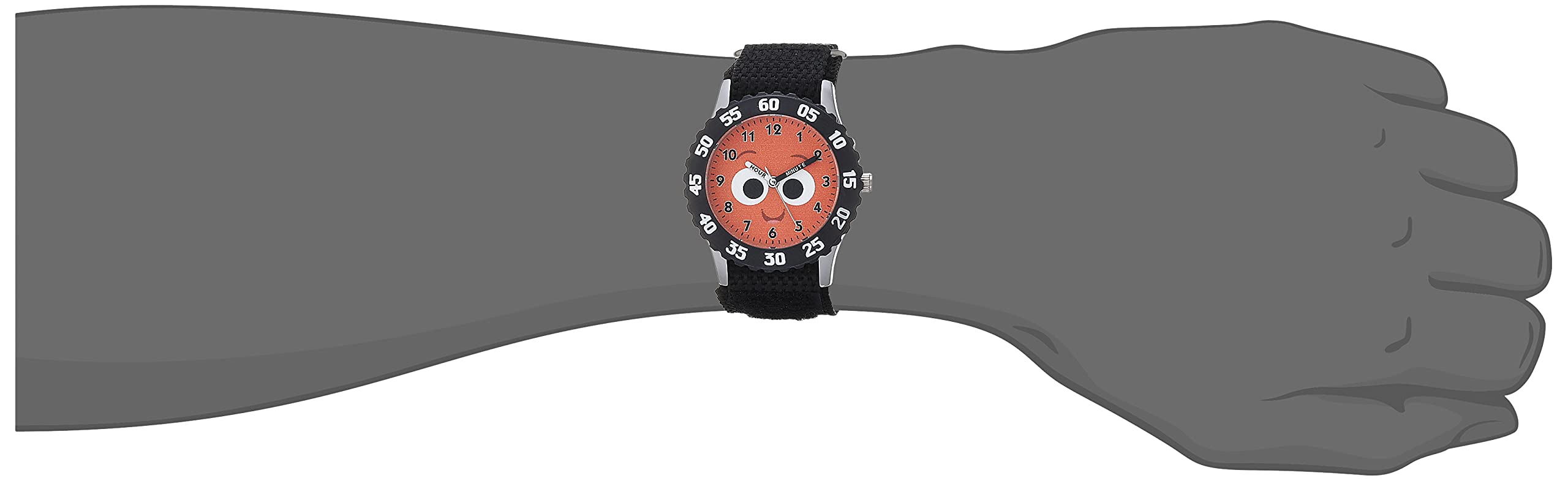 Disney Finding Nemo - Orologio analogico al quarzo per bambini, in acciaio inox, con cinturino in nylon