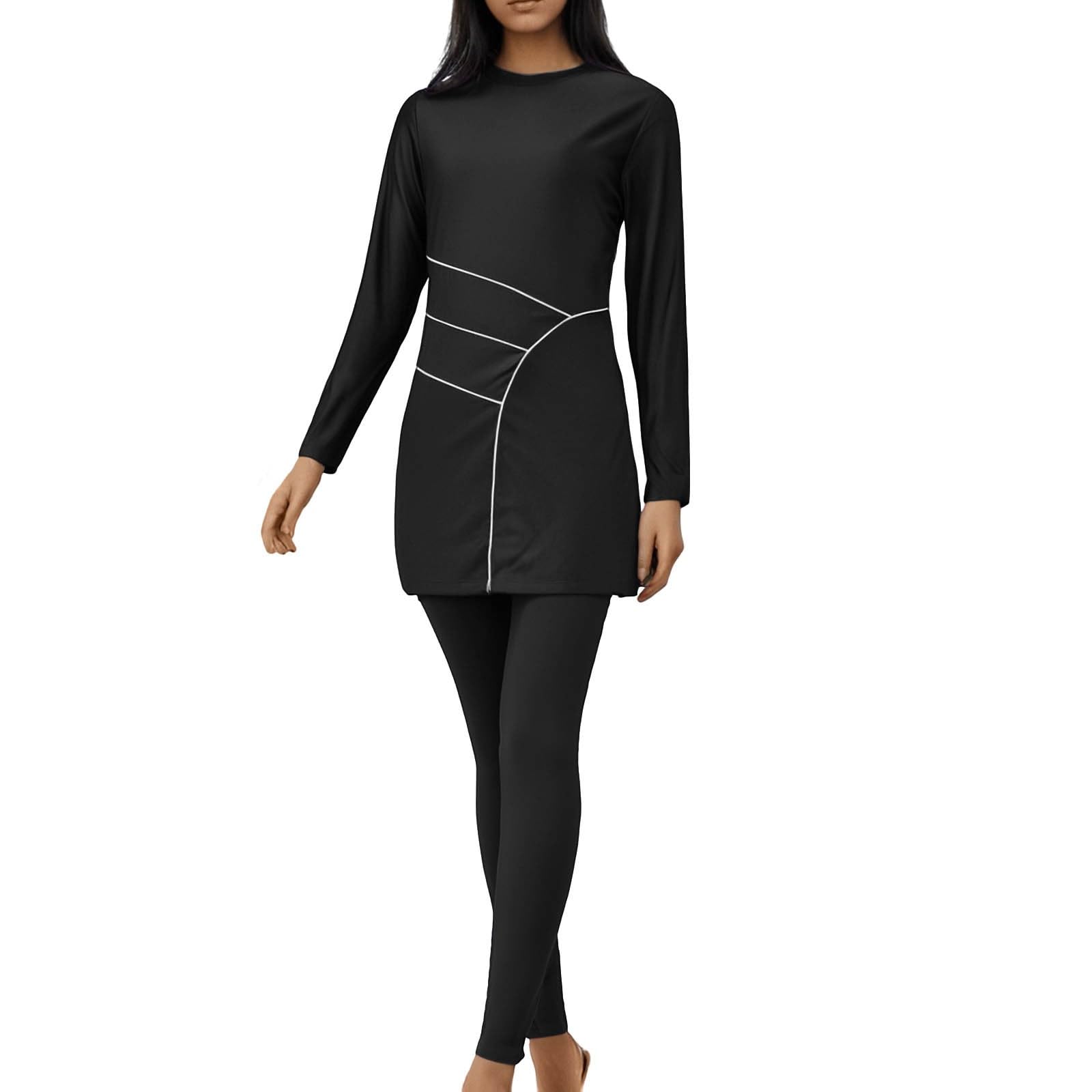 Costume Da Bagno Musulmano Da Donna 3 Pezzi Musulmani Costumi Da Bagno Hijab Donne Costume Da Bagno Islamico Manica Lunga Nuoto Costume Burkini Protezione Uv Costumi Da Bagno Completo Hijab