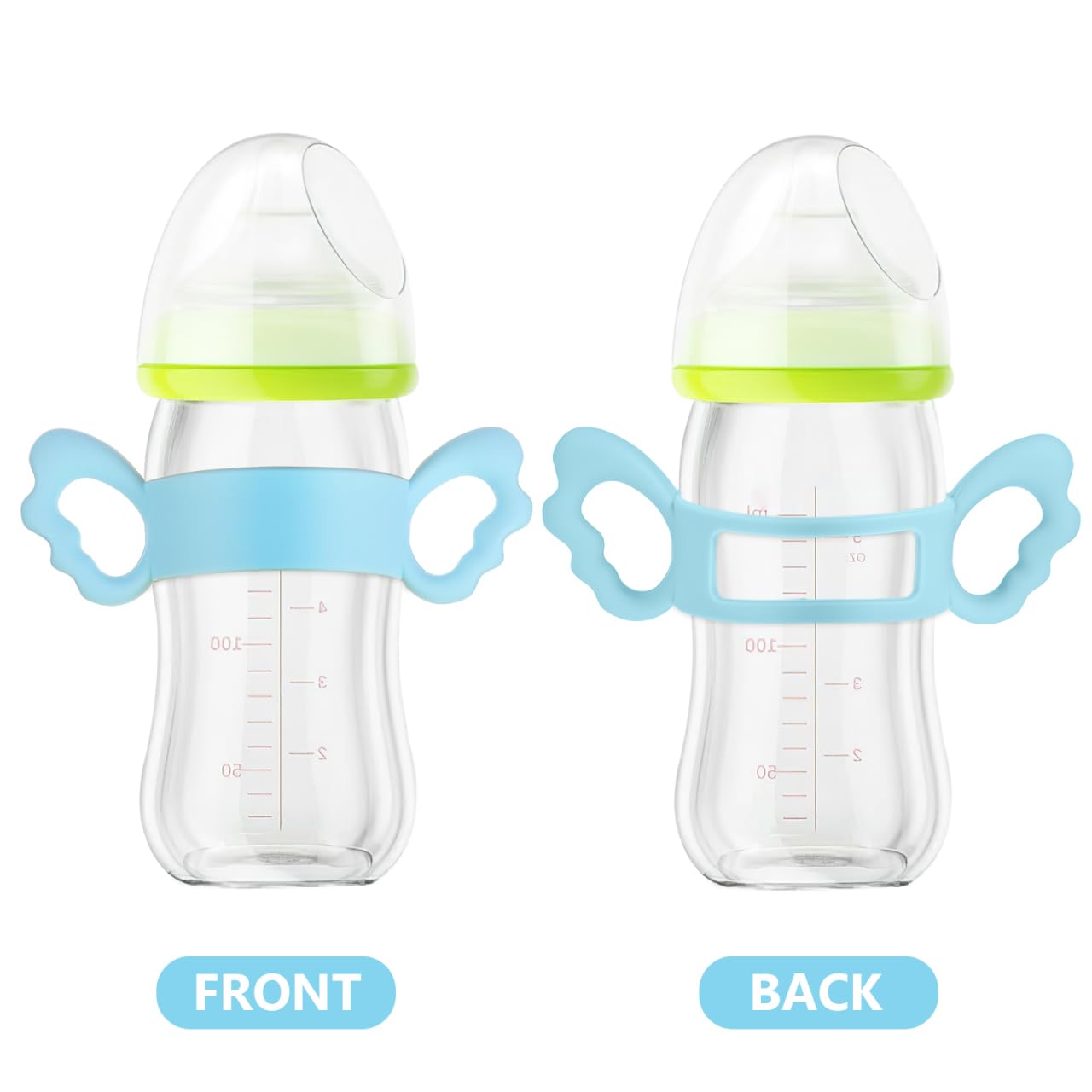 Toddmomy Flasche Mam Flaschen 4 Babyflaschengriff Silikonflaschengriff Weithals-Flaschenhalter Einfache Tragegriffe Sicherheits- - Für -Milchflasche Mam Flaschen Mam Flaschen