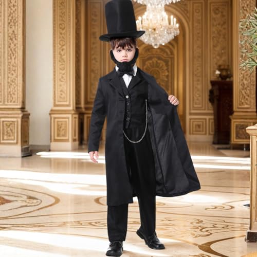 Disfraz Lincoln para niños talla X-Large negro miniatura 6