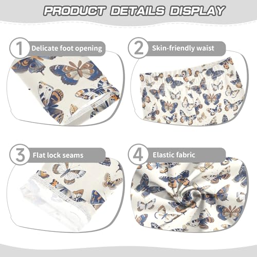 Butterflies Animals Pattern Girls Leggings Kids Yoga Pants Athletic Tights Pants 4-10 Years3