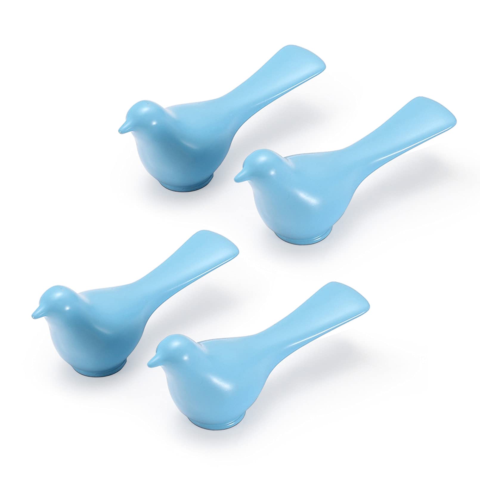 Kitchen Cabinet Knobs, Smernit Most Creative Bird Euro Style Cabinet Drawer and Pulls Handle for Cupboard Wardrobe Door Bedroom Furniture Single Hole Knobs Wall Decoration (4Pack/2.5inch) (Blue)