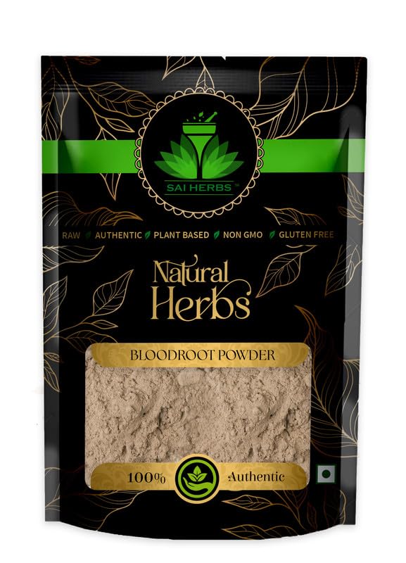 SAI HERBS Bloodroot Extract Powder - Sanguinaria Canadensis Extract Powder - Pure & Natural (500 Grams)