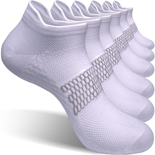 Men's 6Pack Athletic Socks Moisture Wicking Running Ankle socks Low Cut socks Anti-slip Wear-resistant Cushion