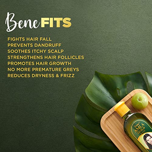 Dabur Amla Gold Hair Oil - Hair Serum With Amla Oil, Almond And Henna - Moisturizing Hair And Scalp Oil For All Types Of Hair - Natural Hair Oil Treatment Products For Women - 6.76 Fl Oz (Pack Of 1) #TOP3