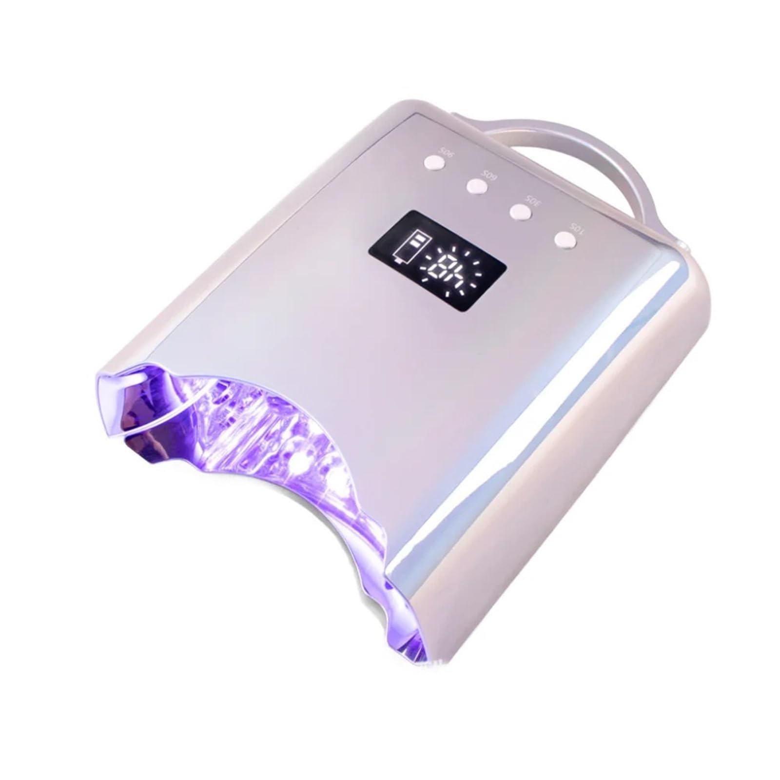 Lampa LED do paznokci, Lampa UV LED do paznokci 76 W szybkoschnącego urządzenia manicure żelowego, 39 diod, narzędzia salonu(Silver)