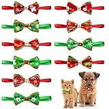 🎅【Christmas Theme】 Las pajaritas para gatos están diseñadas con elementos clásicos como copos de nieve, etc. Los clásicos motivos navideños y los colores rojo, blanco y verde a juego crean un ambiente festivo, es el mejor regalo para tus mascotas.